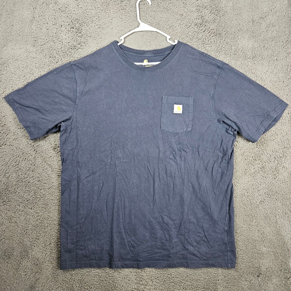 Carhartt Mens K87 Pocket T-Shirt Navy Blue Original Fit 2XL Tall Short Sleeve‎